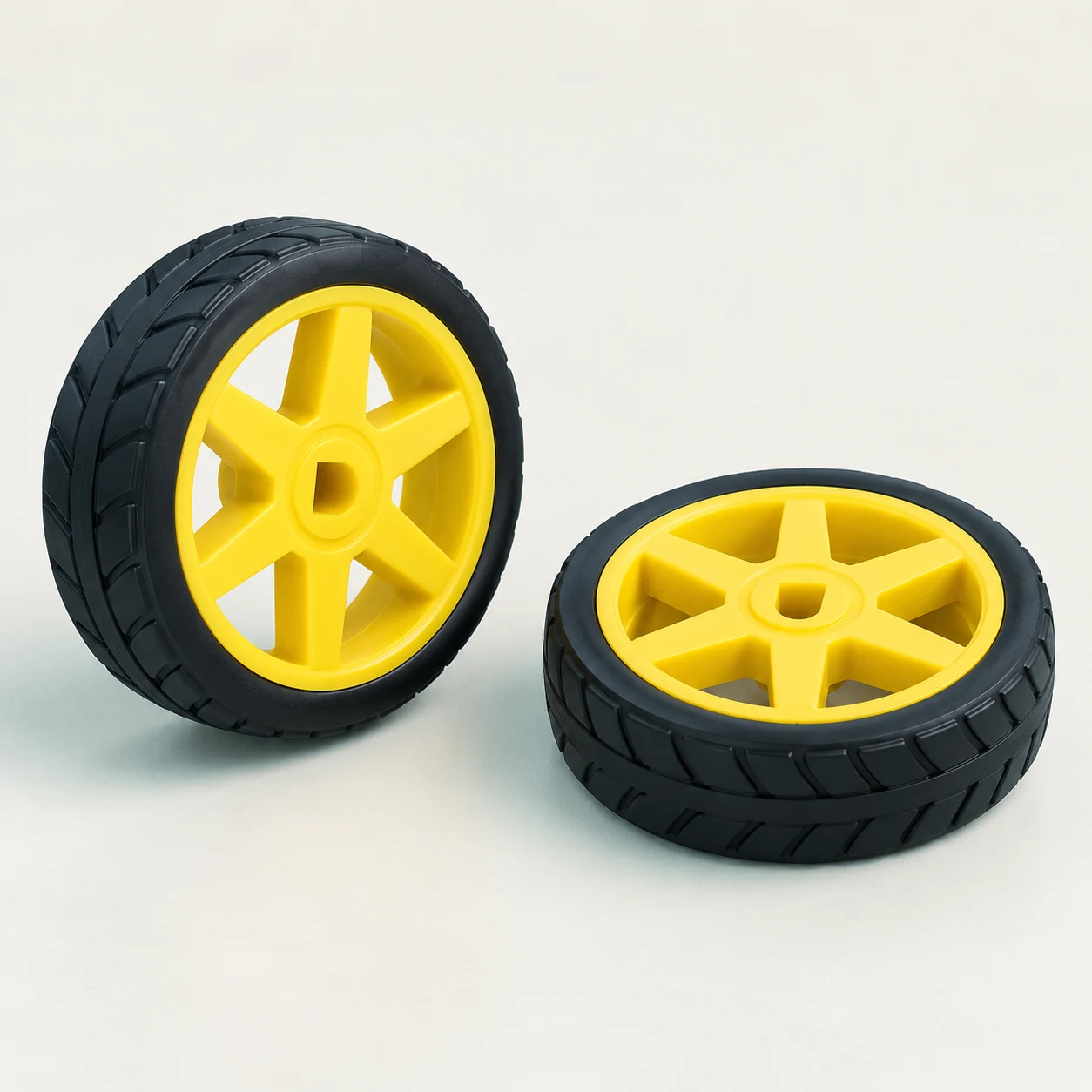 Rubber robot wheel pair